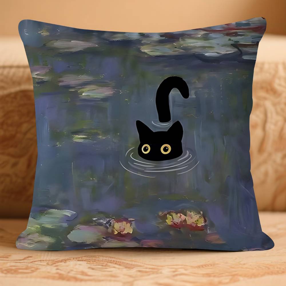 Black Cat Pillow Case Removable Washable Cushion Cover – All-Season Soft Linen 16x16Inch
Black Cat Pillow Case Removable Washable Cushion Cover – All-Season Soft Linen 16x16Inch