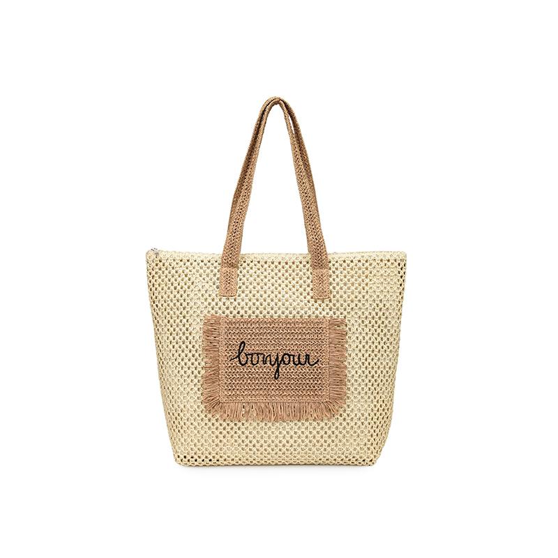 Fashion Large Straw Woven Women s Tote Bags Bonjour Letter Fringe Beach Shoulder Handbag Hot Sale Casual Travel Shopping Bag бежевый
Fashion Large Straw Woven Women s Tote Bags Bonjour Letter Fringe Beach Shoulder Handbag Hot Sale Casual Travel Shopping Bag бежевый