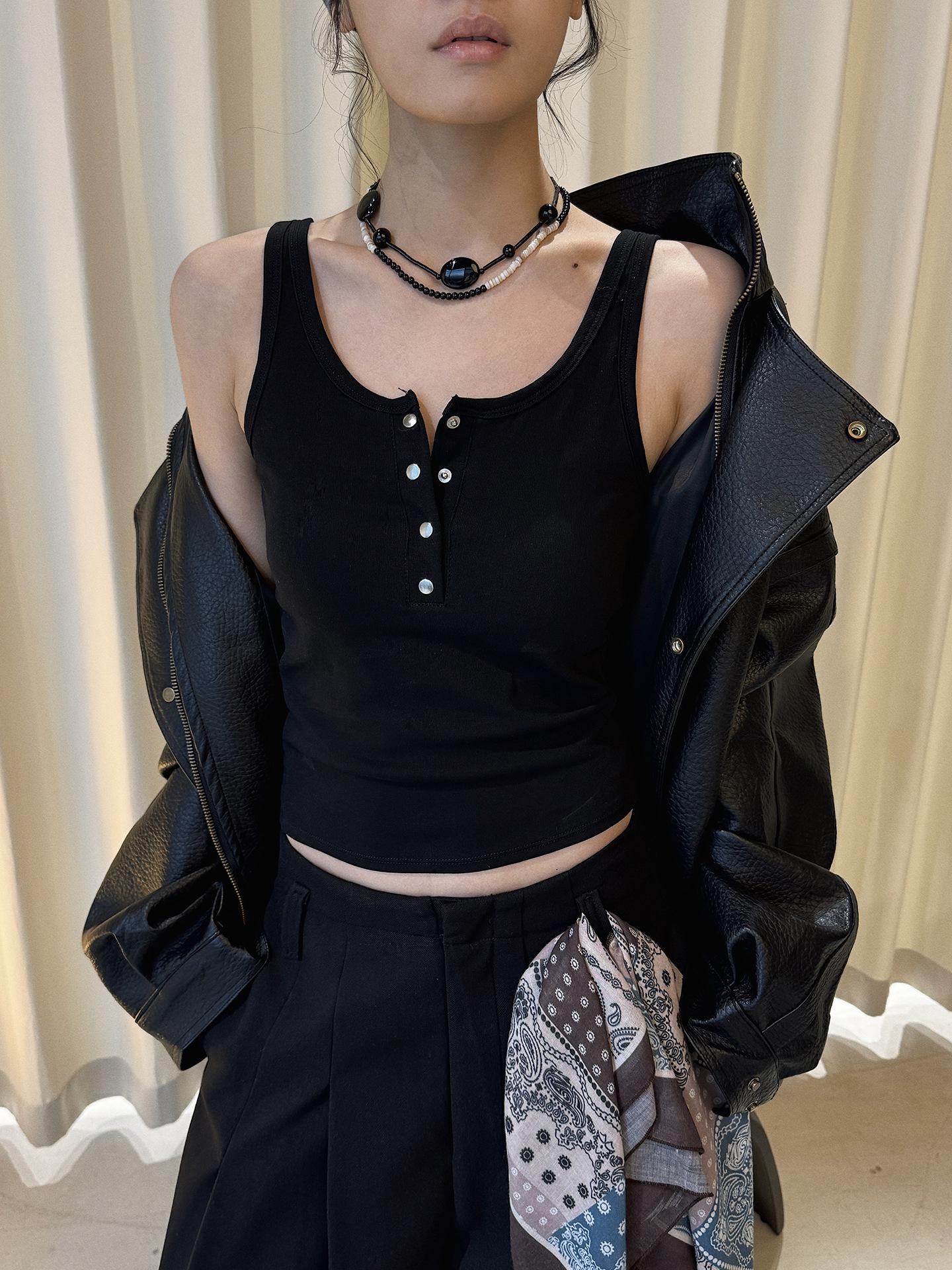 Women s Retro Slimming Button-Up Cropped Vest One Size чорний
Women s Retro Slimming Button-Up Cropped Vest One Size чорний