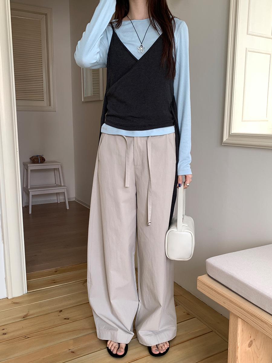 Vision Korean Style High-Waisted Wide-Leg Casual Pants for Women - Lazy, Loose, Floor-Length 2026 Spring Collection Medium хаки
Vision Korean Style High-Waisted Wide-Leg Casual Pants for Women - Lazy, Loose, Floor-Length 2026 Spring Collection Medium хаки