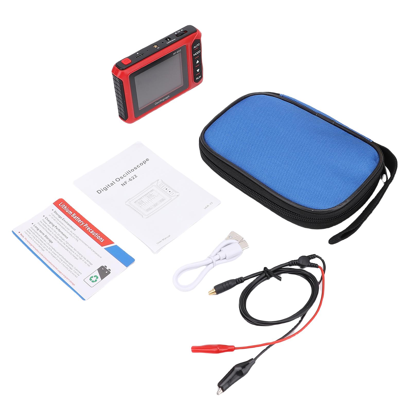 Portable Oscilloscope, 2.8 Handheld Digital Oscilloscope Kit with 2.5MSs High Sampling Rate, 200K
Portable Oscilloscope, 2.8 Handheld Digital Oscilloscope Kit with 2.5MSs High Sampling Rate, 200K