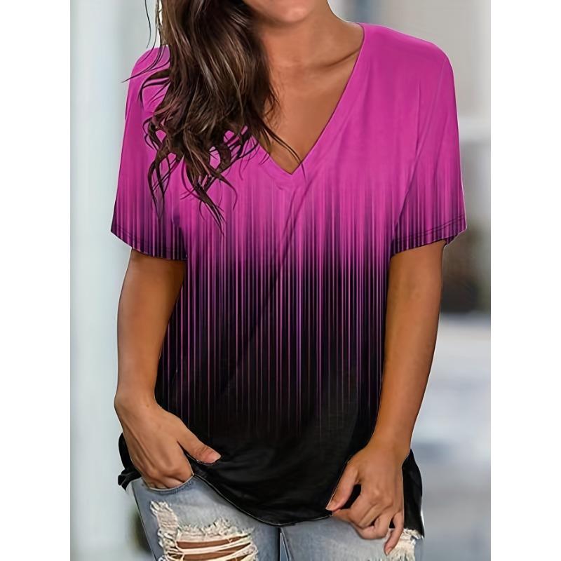 V-Neck Women s Ombre 3D Print & Short Sleeves Comfortable Stretch Fit for Casual Wear T-shirts 5XL
V-Neck Women s Ombre 3D Print & Short Sleeves Comfortable Stretch Fit for Casual Wear T-shirts 5XL