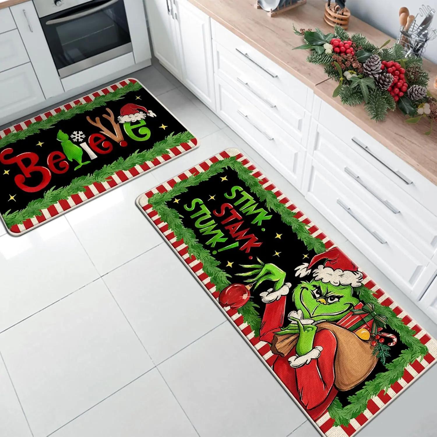 2PC Christmas Green Quirky Villain Crystal Pile Kitchen Household Small Rug Entryway Bathroom Non-slip Machine Washable 1PC40X60CM1.3X2FT
2PC Christmas Green Quirky Villain Crystal Pile Kitchen Household Small Rug Entryway Bathroom Non-slip Machine Washable 1PC40X60CM1.3X2FT