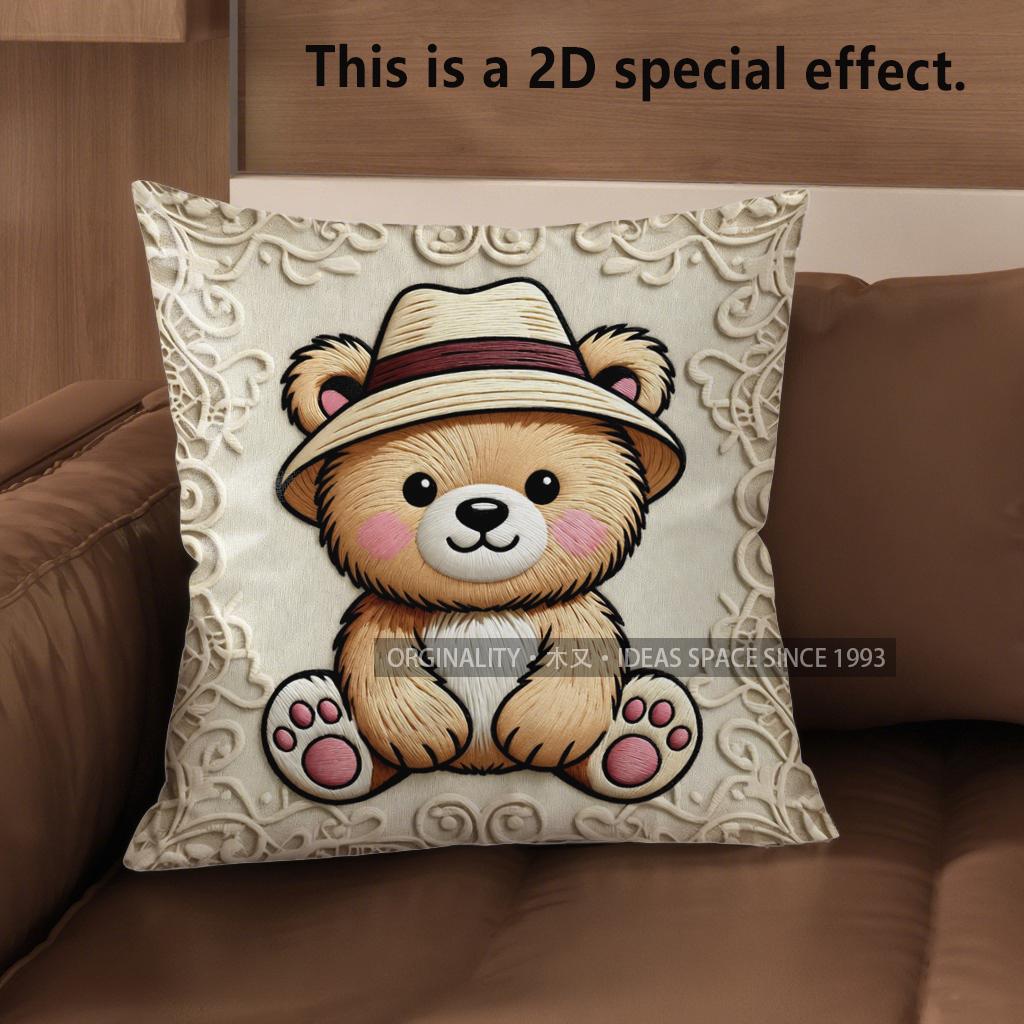2D Cute Teddy Bears Pillow Covers For Home Decor Pattern Cushion Cover Suitable For Sofa Bedroom Car Pillow Cover 40x40cm
2D Cute Teddy Bears Pillow Covers For Home Decor Pattern Cushion Cover Suitable For Sofa Bedroom Car Pillow Cover 40x40cm