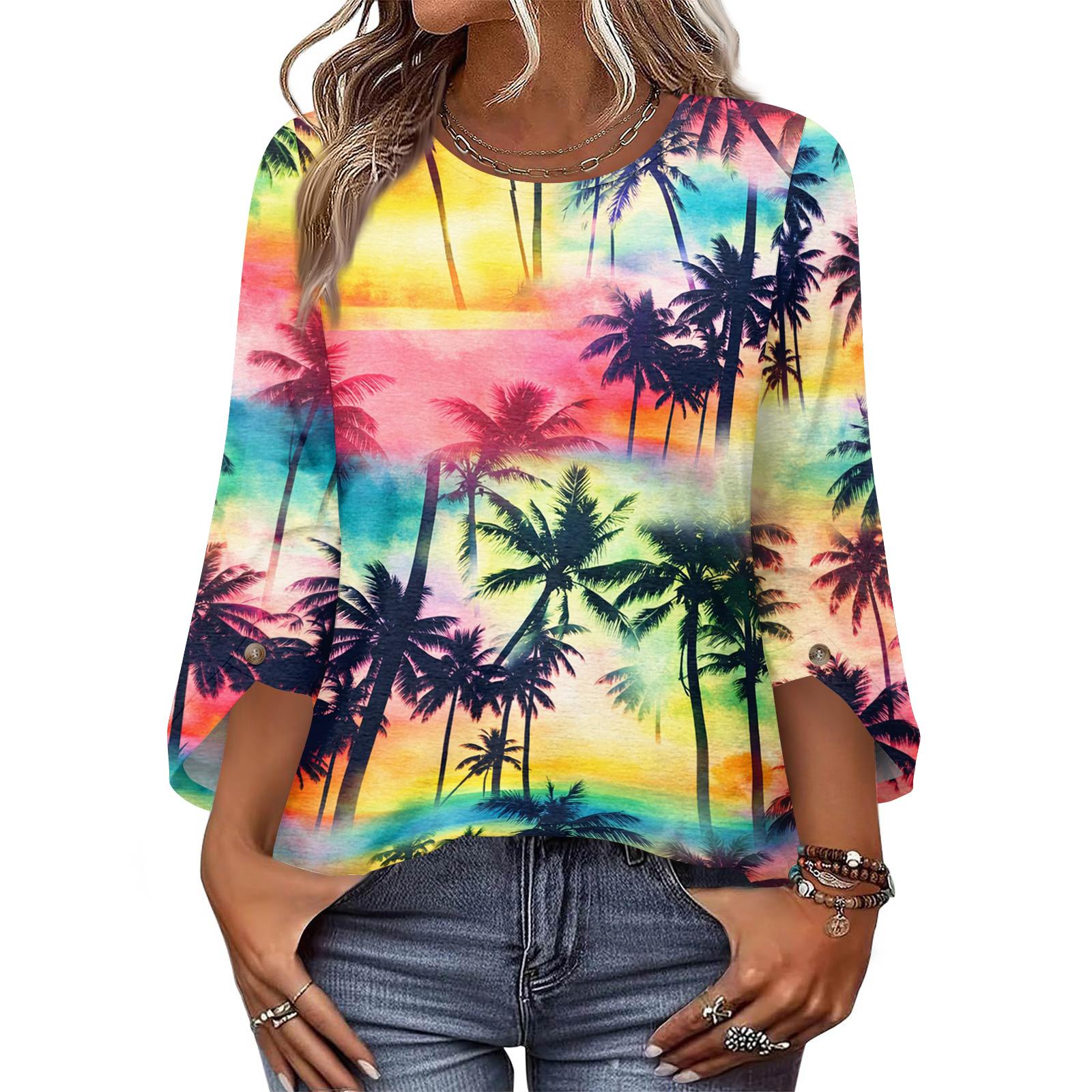 Womens Tops 3/4 Length Sleeve Dressy Casual Blouses For Women Trendy Round Neck T Shirts XL жовтий
Womens Tops 3/4 Length Sleeve Dressy Casual Blouses For Women Trendy Round Neck T Shirts XL жовтий