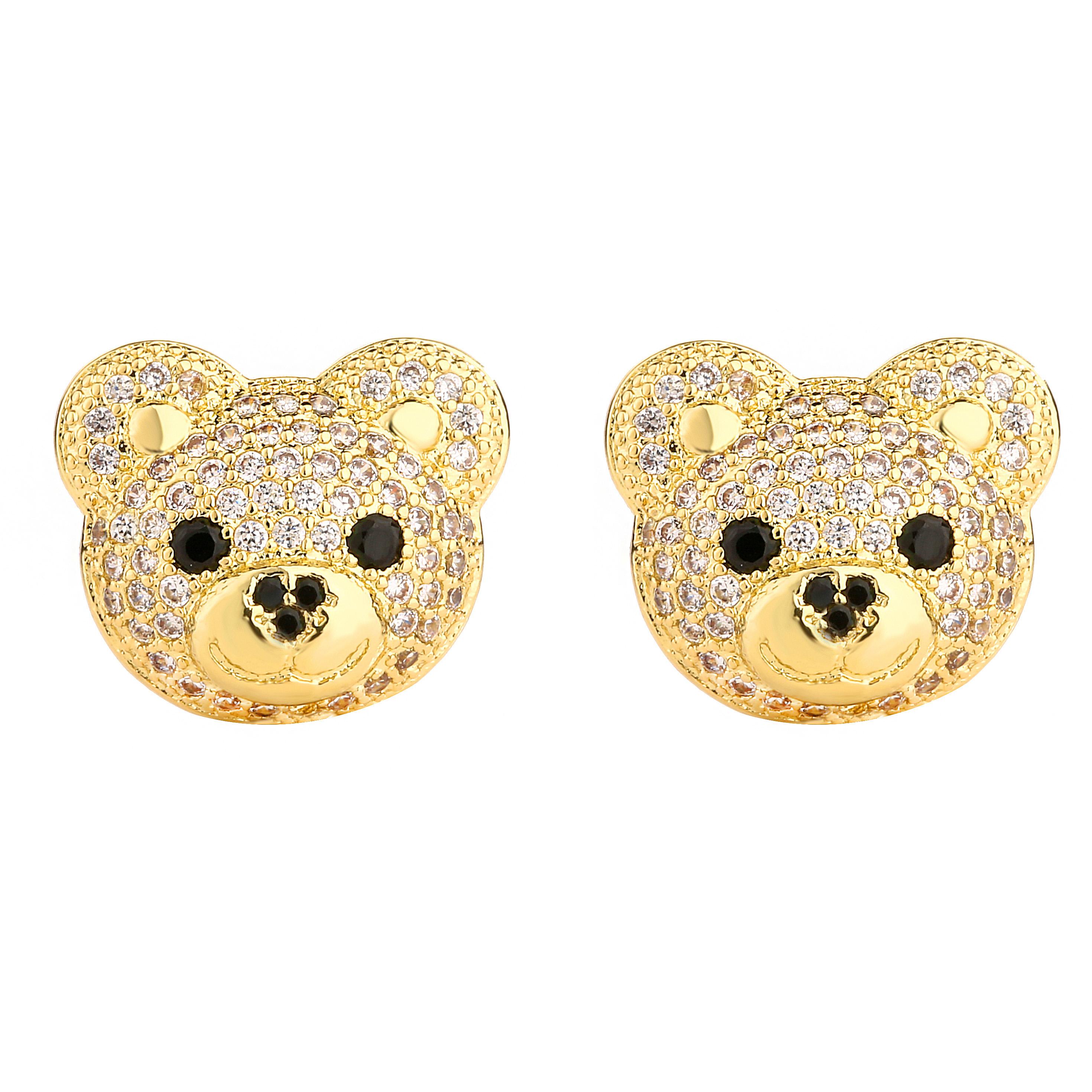 HECHENG,Cute Gold Plated Colorful CZ Bear Earrings Multi Color Bear Ear Stud Fashion Zircon Animal Stud Earring
HECHENG,Cute Gold Plated Colorful CZ Bear Earrings Multi Color Bear Ear Stud Fashion Zircon Animal Stud Earring