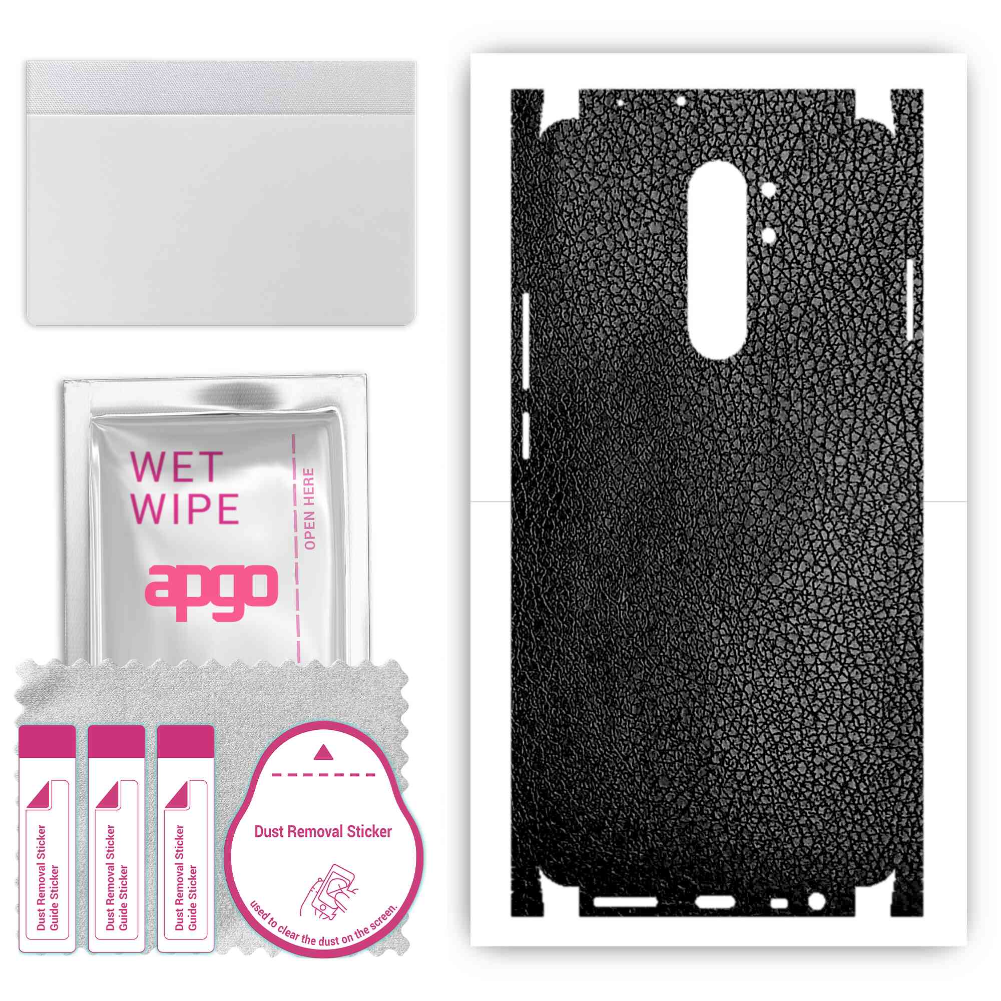 Apgo Protective Skin Sticker for the back+sides compatible with Xiaomi Redmi 9, Full Wrap Film, Foil, Vinyl - Pattern Black Leather
Apgo Protective Skin Sticker for the back+sides compatible with Xiaomi Redmi 9, Full Wrap Film, Foil, Vinyl - Pattern Black Leather