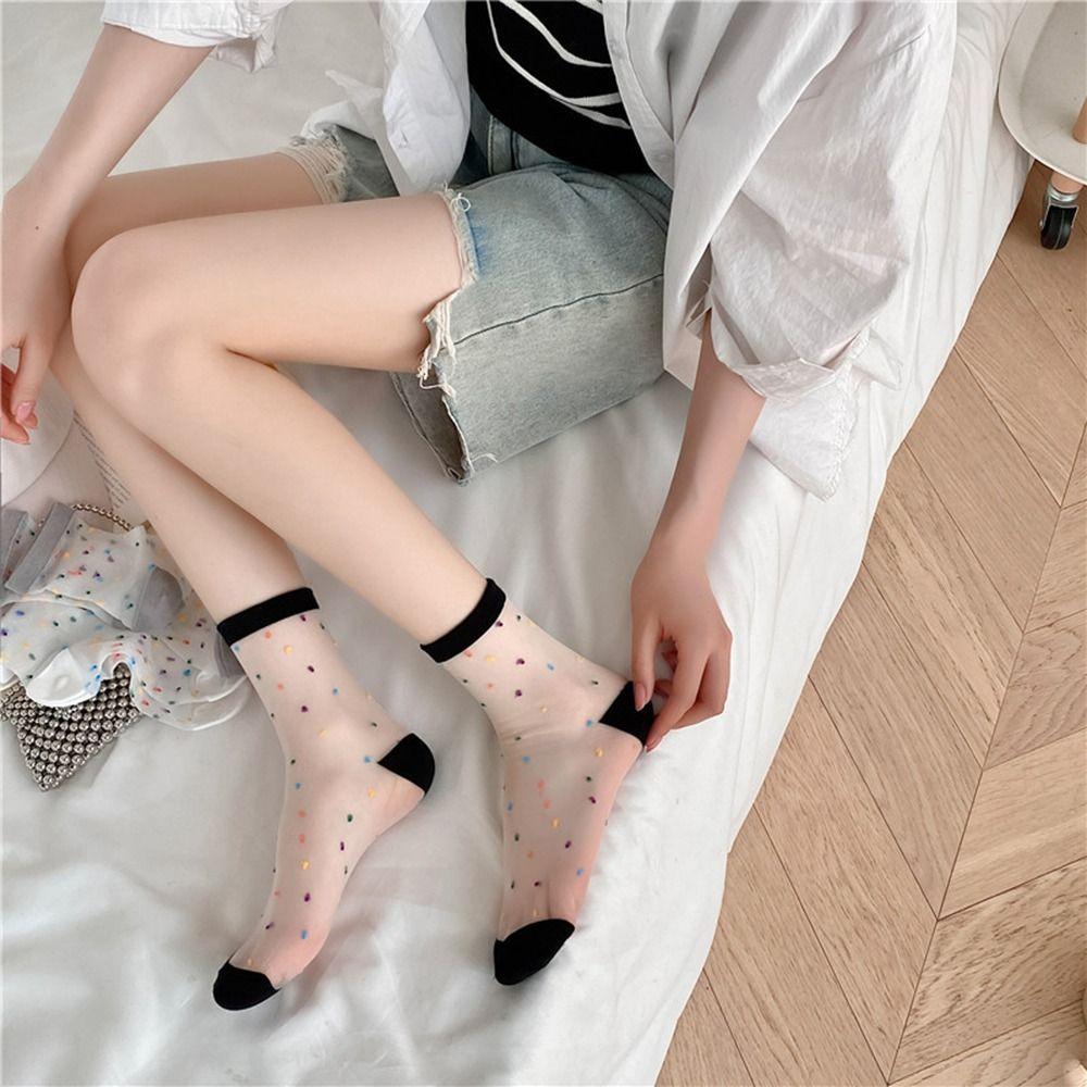 Wave Point Thin Japanese Balletcore Mesh Socks Middle Tube Socks Glass Silk Socks Female Hosiery
Wave Point Thin Japanese Balletcore Mesh Socks Middle Tube Socks Glass Silk Socks Female Hosiery