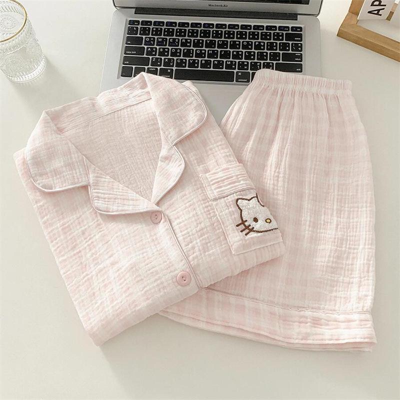 Summer sweet pink pocket Hello Kitty pajamas women s short-sleeved shorts ins wind two-piece set can be worn outside loungewear S
Summer sweet pink pocket Hello Kitty pajamas women s short-sleeved shorts ins wind two-piece set can be worn outside loungewear S