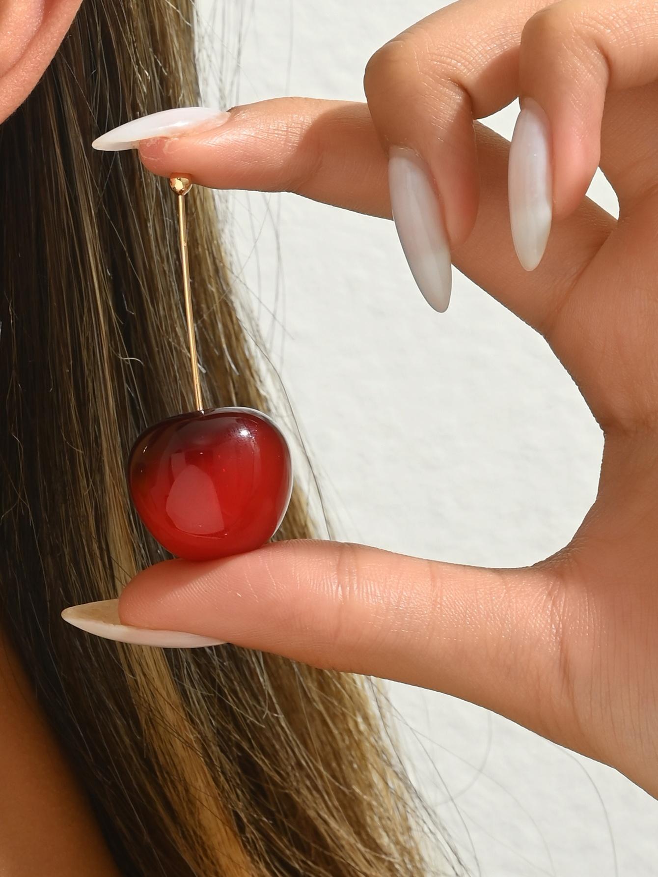 1 пара забавных милых модных сережек из смолы в форме вишни, нестандартные серьги для женщин, повседневная одежда, вечеринка, подарки для отпуска Size-one size красный
1 пара забавных милых модных сережек из смолы в форме вишни, нестандартные серьги для женщин, повседневная одежда, вечеринка, подарки для отпуска Size-one size красный