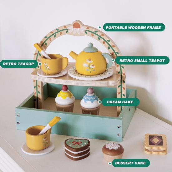 Wooden Tea Party Dessert Stand for Little Girls Toys Toddler Tea Set with Storage Cupcake Stand Play Kitchen Accessories Wooden Toys
Wooden Tea Party Dessert Stand for Little Girls Toys Toddler Tea Set with Storage Cupcake Stand Play Kitchen Accessories Wooden Toys