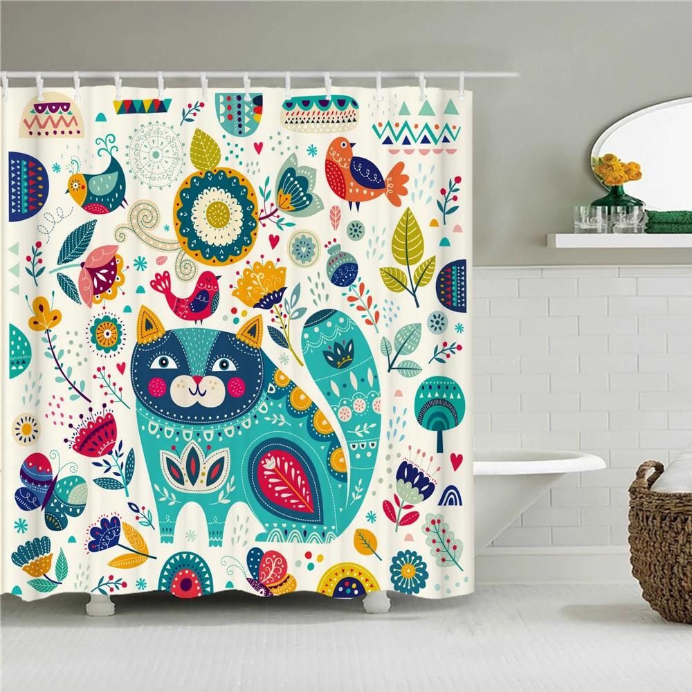 Cute Cat Shower Curtain Lovely Cartoon Funny Colorful Animal Pattern For Pet Kids Girls Fabric Bathroom Decor Curtains With Hook W60H190(CM)-1 Pcs
Cute Cat Shower Curtain Lovely Cartoon Funny Colorful Animal Pattern For Pet Kids Girls Fabric Bathroom Decor Curtains With Hook W60H190(CM)-1 Pcs