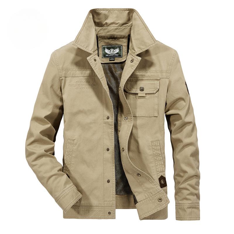 New Spring and Autumn New Men s Casual Washed Cotton Solid Color Jacket Middle-aged Tooling Jacket Men 4XL
New Spring and Autumn New Men s Casual Washed Cotton Solid Color Jacket Middle-aged Tooling Jacket Men 4XL