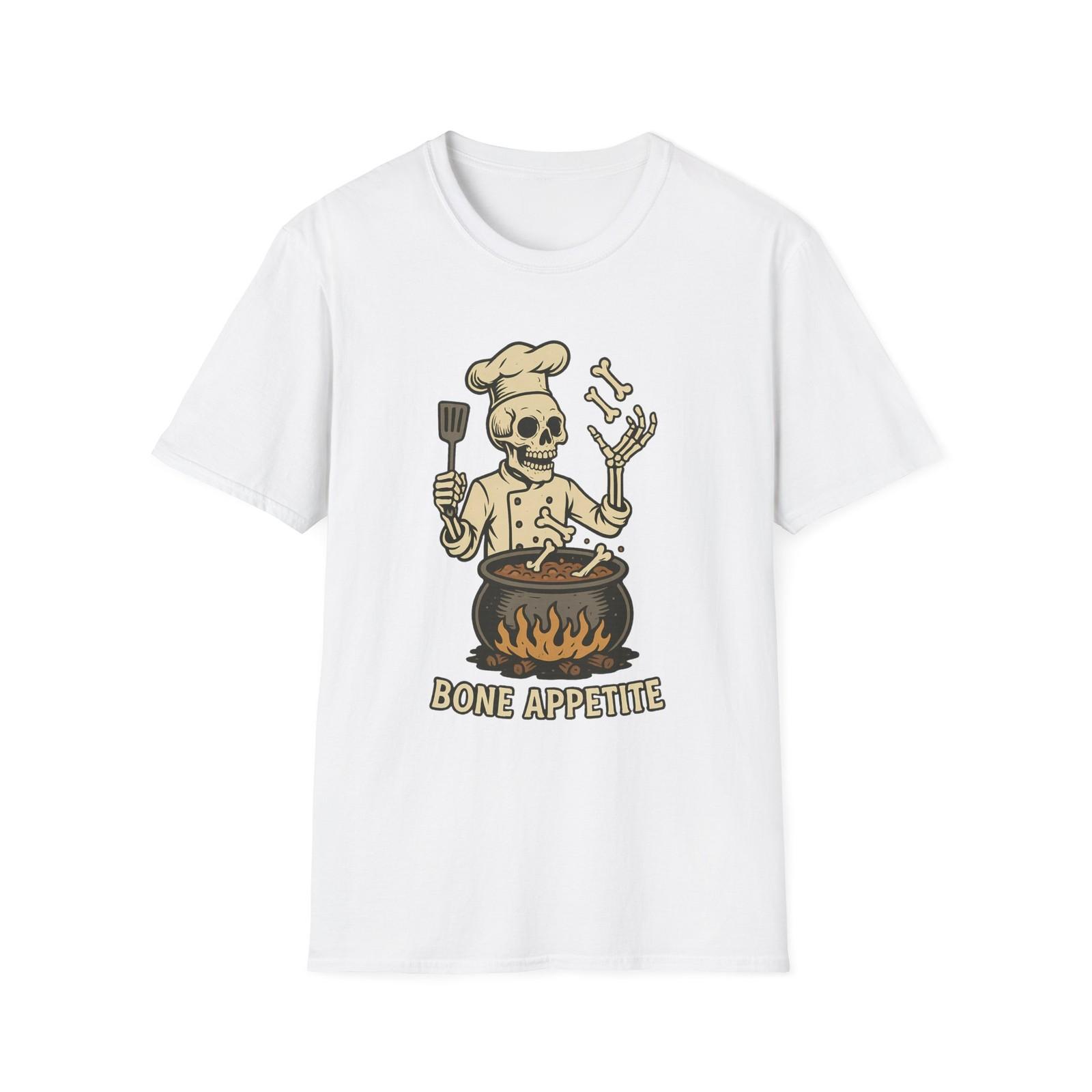 Unisex Softstyle T-Shirt Bone Appetite Funny Skeleton Chef Halloween Cooking 5XL різнокольоровий
Unisex Softstyle T-Shirt Bone Appetite Funny Skeleton Chef Halloween Cooking 5XL різнокольоровий