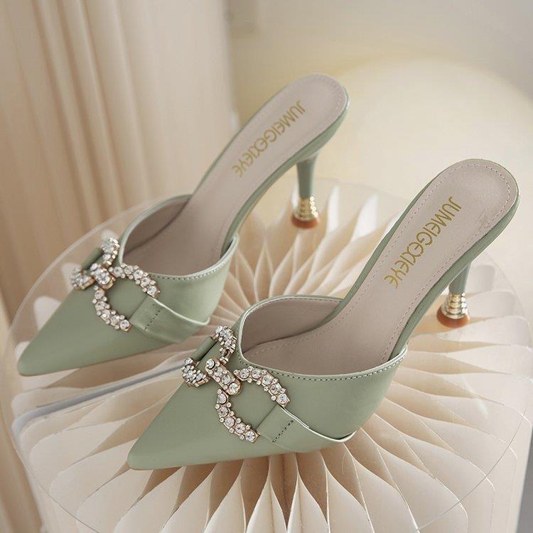 Cool Slippers Women S Small Size Fashion Rhinestone High Heels Thin Versatile Pointed French Muller Half Slippers Women S Bag Head 40
Cool Slippers Women S Small Size Fashion Rhinestone High Heels Thin Versatile Pointed French Muller Half Slippers Women S Bag Head 40