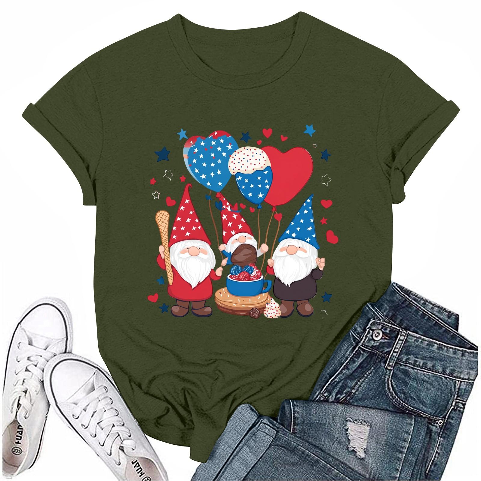 Женская повседневная футболка с круглым вырезом и коротким рукавом с принтом «День независимости» M
Женская повседневная футболка с круглым вырезом и коротким рукавом с принтом «День независимости» M