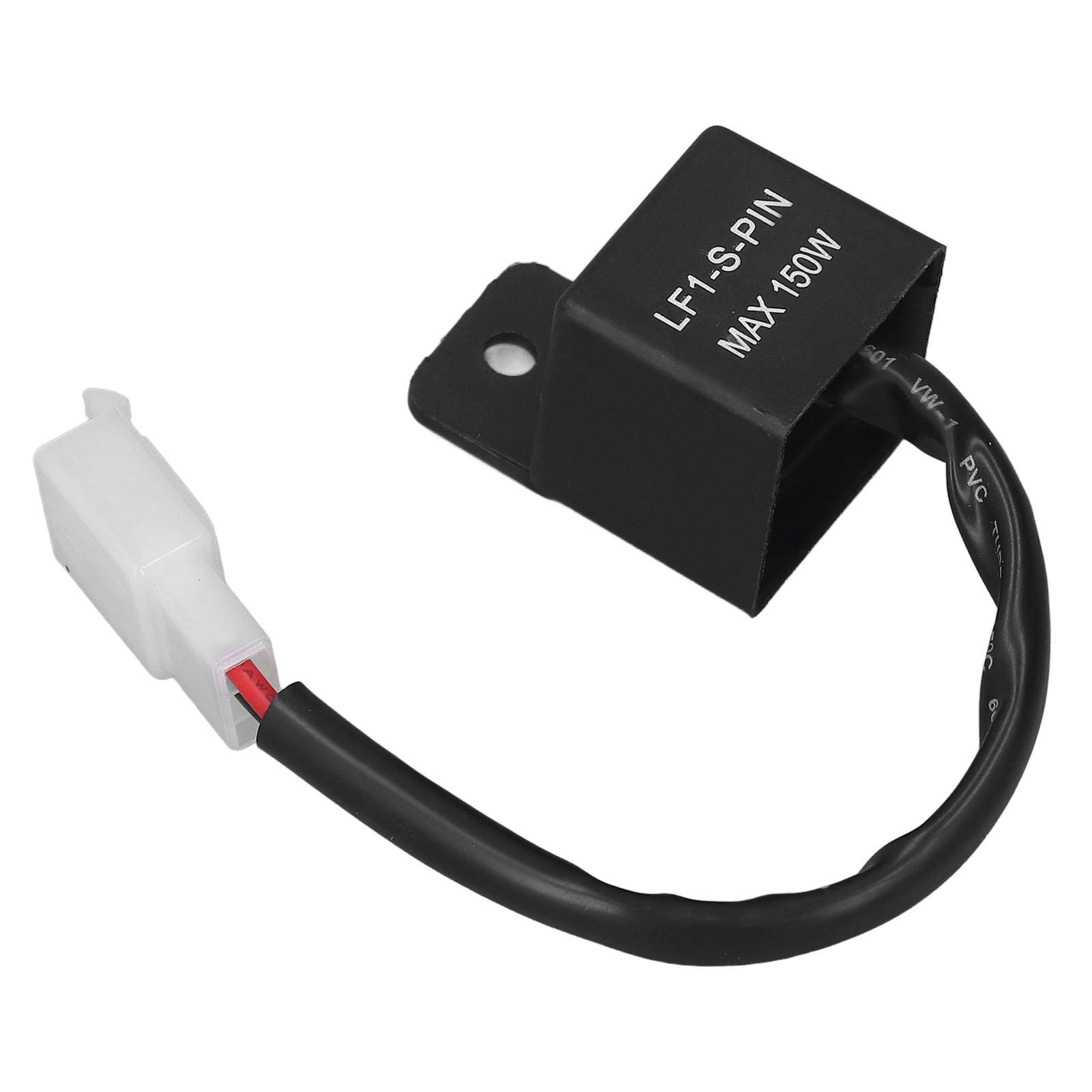 2 Pin LED Flasher Relay with Cable Motorcycle Turn Signal Light Relay Module 150W 12V DC
2 Pin LED Flasher Relay with Cable Motorcycle Turn Signal Light Relay Module 150W 12V DC