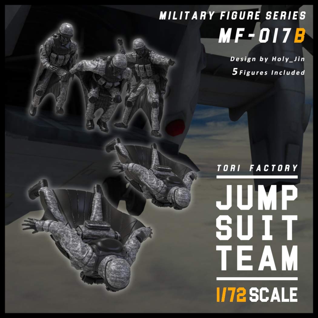 Trifactory Military Figure Series Current Use HALO Descending Jumpsuit Team Resin Kit 1/72 (5 Pieces) MF-17B
Trifactory Military Figure Series Current Use HALO Descending Jumpsuit Team Resin Kit 1/72 (5 Pieces) MF-17B
