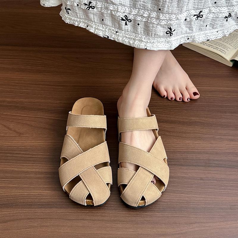 Vintage niche cross with bag head and half slippers, women s summer wear a pedal, hollowed out imitation leather, ugly and cute 35 коричневый
Vintage niche cross with bag head and half slippers, women s summer wear a pedal, hollowed out imitation leather, ugly and cute 35 коричневый