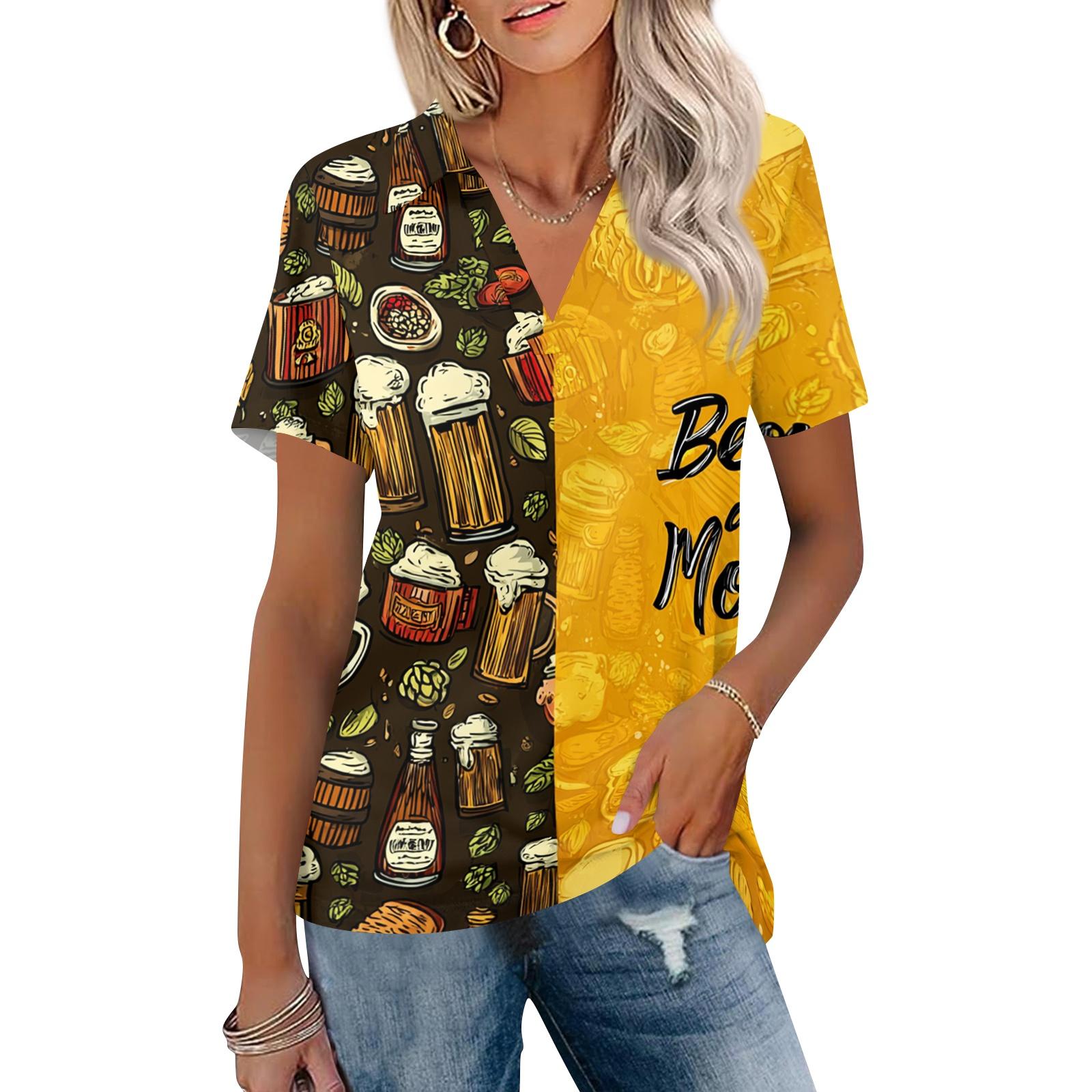 Women V Neck Short Sleeve Collared Top with Mug Print Relaxed Fit Casual Blouse for Everyday Wear and Festival Outfits XXL кофейный
Women V Neck Short Sleeve Collared Top with Mug Print Relaxed Fit Casual Blouse for Everyday Wear and Festival Outfits XXL кофейный