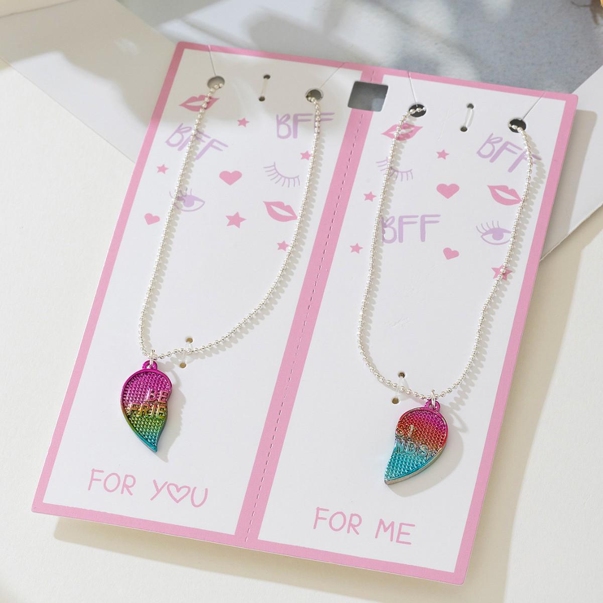 Sweet Best Friend Heart Pendant Gradient Necklace Set - Fashionable Women s Jewelry
Sweet Best Friend Heart Pendant Gradient Necklace Set - Fashionable Women s Jewelry