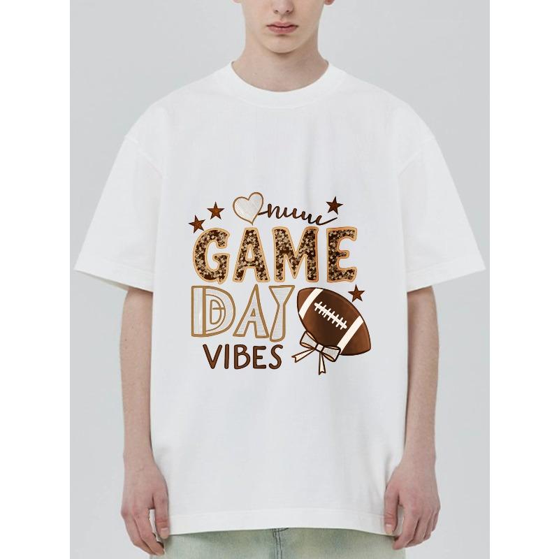 Black T Shirt Game Day Vibes Football And Stars Print For Sports Events XXXXL білий
Black T Shirt Game Day Vibes Football And Stars Print For Sports Events XXXXL білий
