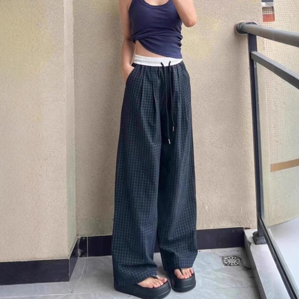 Women s Retro Color Block Plaid High Waist Wide Leg Pants - Spring/Autumn Casual Trousers Small
Women s Retro Color Block Plaid High Waist Wide Leg Pants - Spring/Autumn Casual Trousers Small