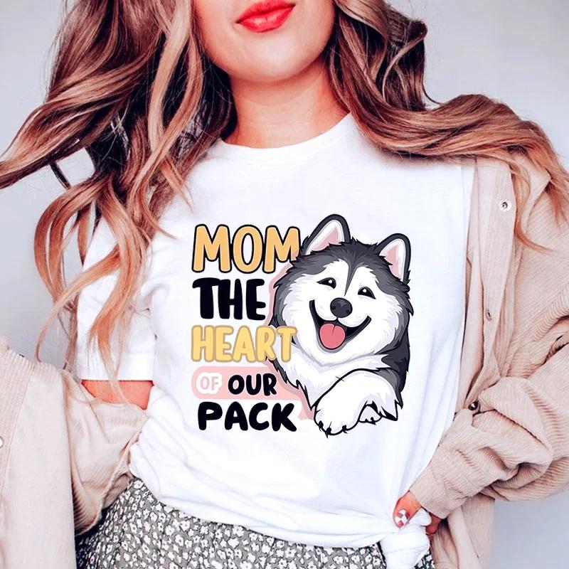 Mothers Day MOM The Heart of Our Pack Husky Graphic Print Tshirt Summer Women Short Sleeve Fashion Personality Casual Y2k Tops 4XL
Mothers Day MOM The Heart of Our Pack Husky Graphic Print Tshirt Summer Women Short Sleeve Fashion Personality Casual Y2k Tops 4XL