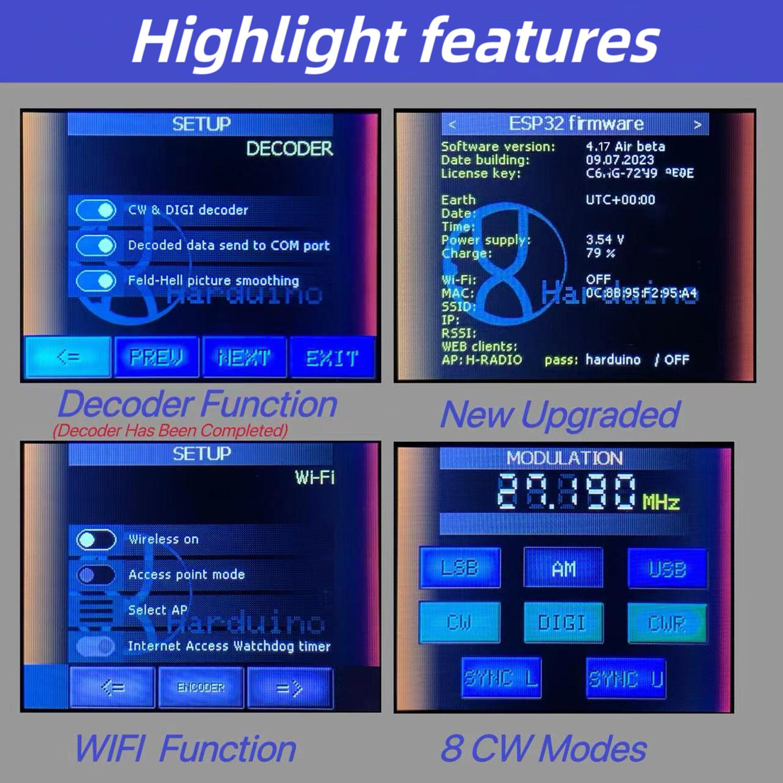 De r Portable Full Band HAM FM Radio with 2.4\ For Decoding
De r Portable Full Band HAM FM Radio with 2.4\ For Decoding