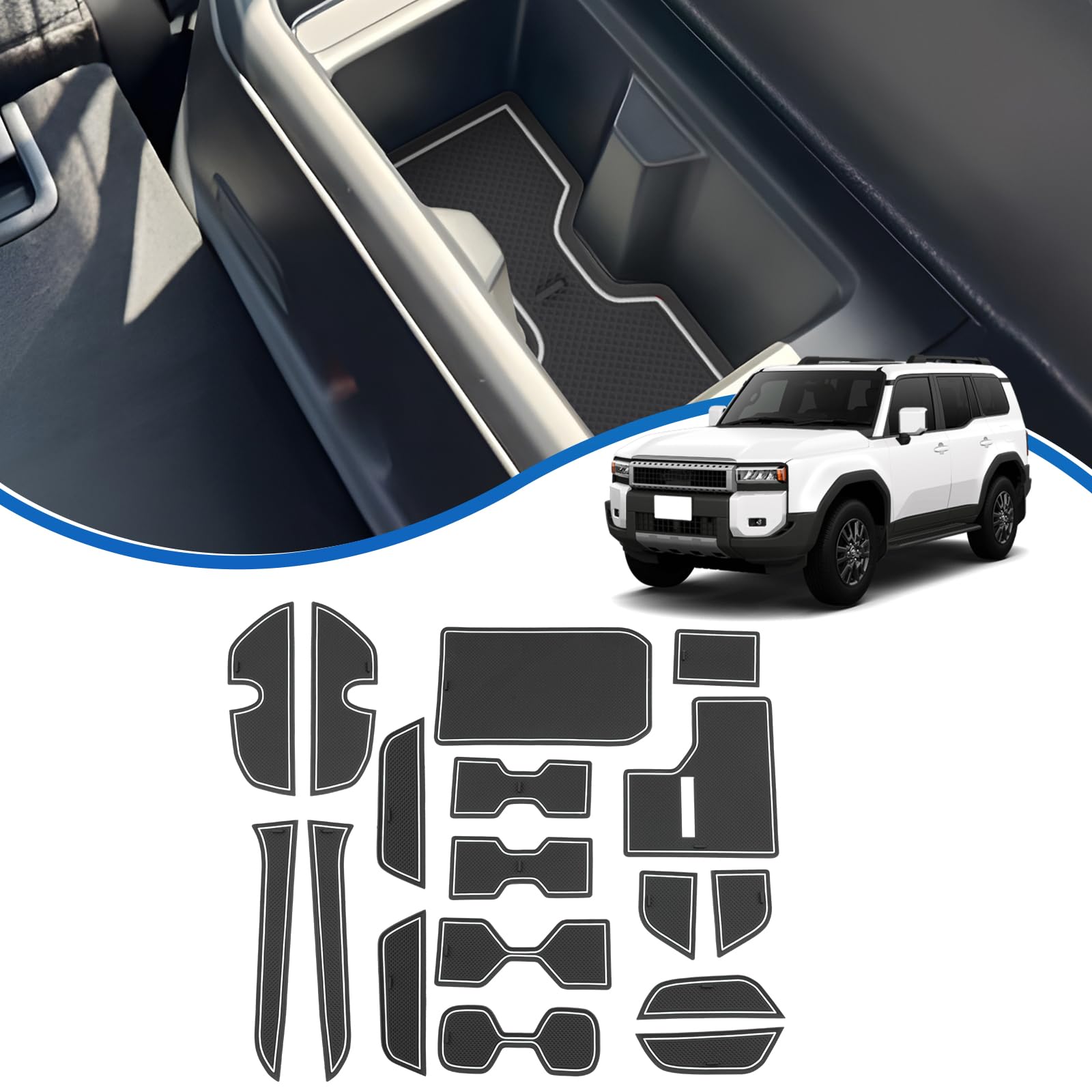 SXCY Новий Toyota Land Cruiser 250 Гумовий килимок Килимок у кишеню дверей Ексклюзивний гумовий килимок для інтер єру Land Cruiser 250 Зменшення шуму Захист від плям Подряпин білий
SXCY Новий Toyota Land Cruiser 250 Гумовий килимок Килимок у кишеню дверей Ексклюзивний гумовий килимок для інтер єру Land Cruiser 250 Зменшення шуму Захист від плям Подряпин білий