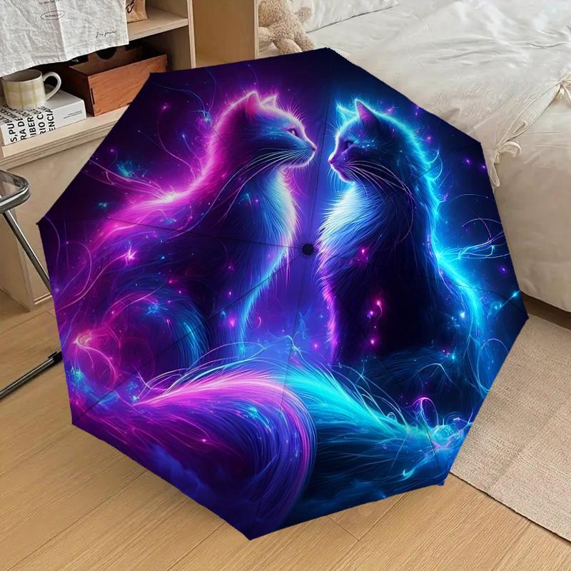 1pc Neon Cats Automatic Folding Umbrella, 8 Ribs Iron Frame, Suitable for Outdoor Travel and Daily Use yy251120246
1pc Neon Cats Automatic Folding Umbrella, 8 Ribs Iron Frame, Suitable for Outdoor Travel and Daily Use yy251120246