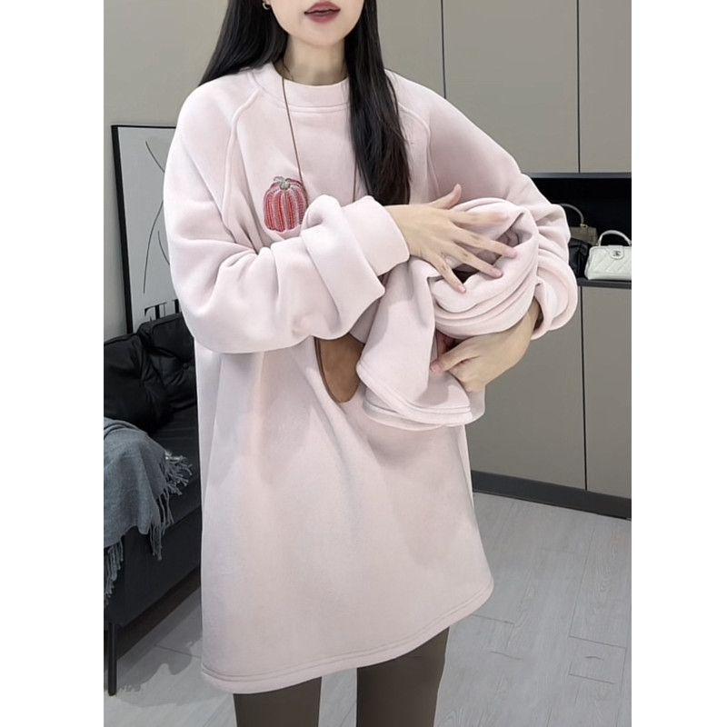 European-Style Double-Sided Velvet Long-Sleeve Top for Women, Autumn/Winter Loose Slimming Cover-Up, Warm Base Layer 2XL розовый
European-Style Double-Sided Velvet Long-Sleeve Top for Women, Autumn/Winter Loose Slimming Cover-Up, Warm Base Layer 2XL розовый