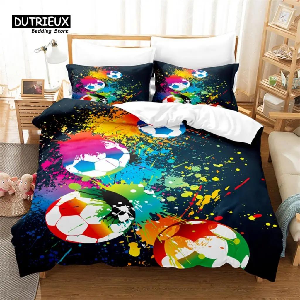 Football, Sport Bedding Set, 3Pcs Duvet Cover Set, Soft Comfortable Breathable Duvet Cover, For Bedroom Guest Room Decor EU Single 135x200cm
Football, Sport Bedding Set, 3Pcs Duvet Cover Set, Soft Comfortable Breathable Duvet Cover, For Bedroom Guest Room Decor EU Single 135x200cm