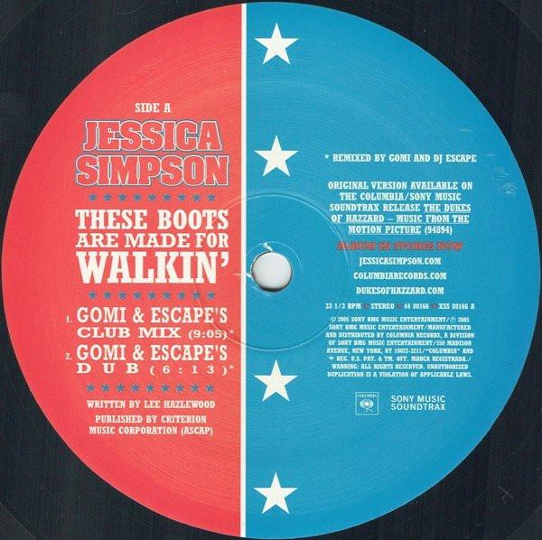 12inch Record JESSICA SIMPSON - These Boots Are Made For Walkin 4480166 Columbia 2005 US Dance & Electronica Used
12inch Record JESSICA SIMPSON - These Boots Are Made For Walkin 4480166 Columbia 2005 US Dance & Electronica Used