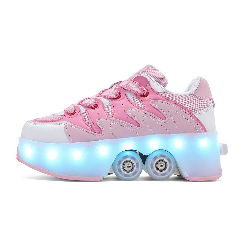 Kids Roller Roller Shoes 4-wheel Deformation Shoes Roller Skates Adult Rechargeable LuminousSkating Shoes 43 рожевий
Kids Roller Roller Shoes 4-wheel Deformation Shoes Roller Skates Adult Rechargeable LuminousSkating Shoes 43 рожевий