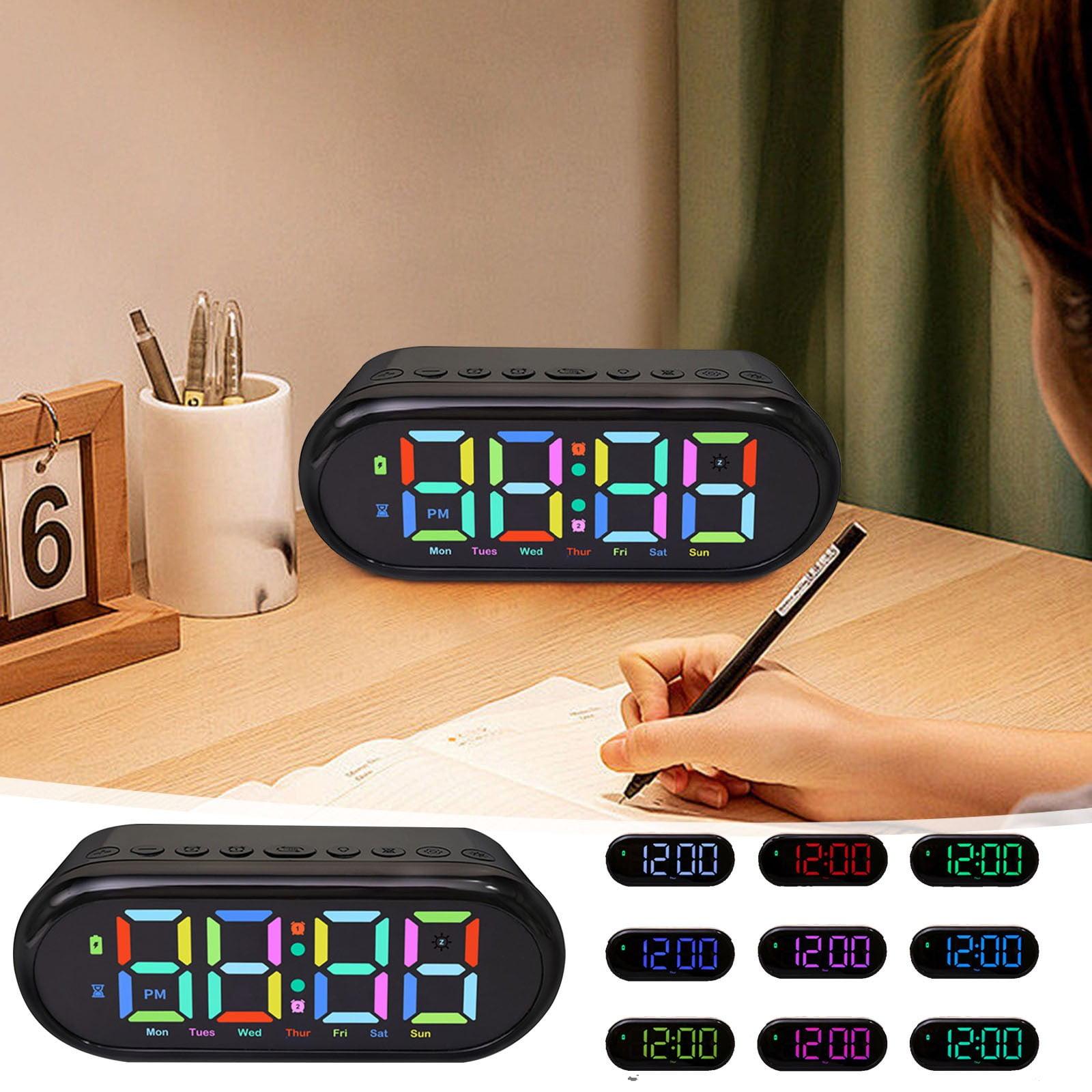 LED Large Display Digital Clock Adjustable Brightness RGB Color Changing Alarm Clock for Home A
LED Large Display Digital Clock Adjustable Brightness RGB Color Changing Alarm Clock for Home A