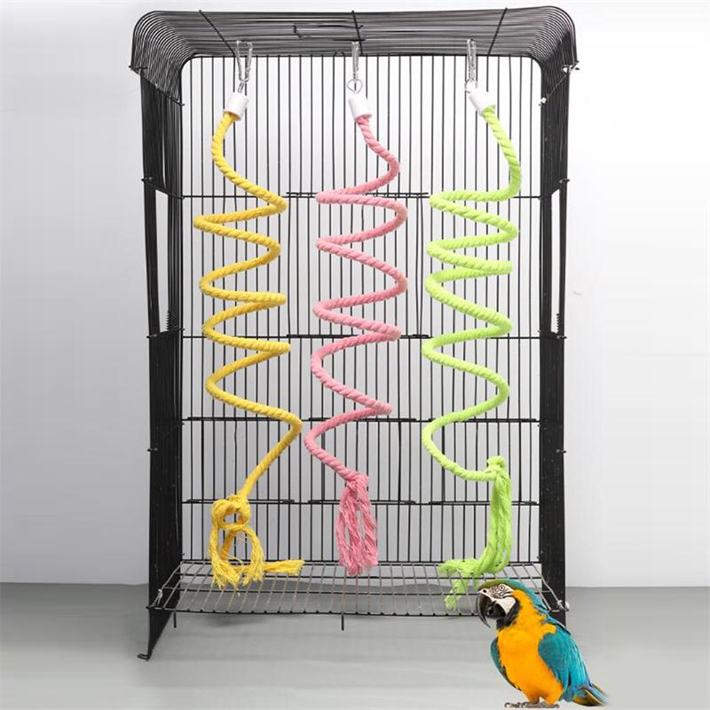 1PC Bird Toy Spiral Cotton Rope Chewing Bar Parrot Swing Climbing Standing Toys with Bell Bird Supplies Parrots Climbing Toys
1PC Bird Toy Spiral Cotton Rope Chewing Bar Parrot Swing Climbing Standing Toys with Bell Bird Supplies Parrots Climbing Toys