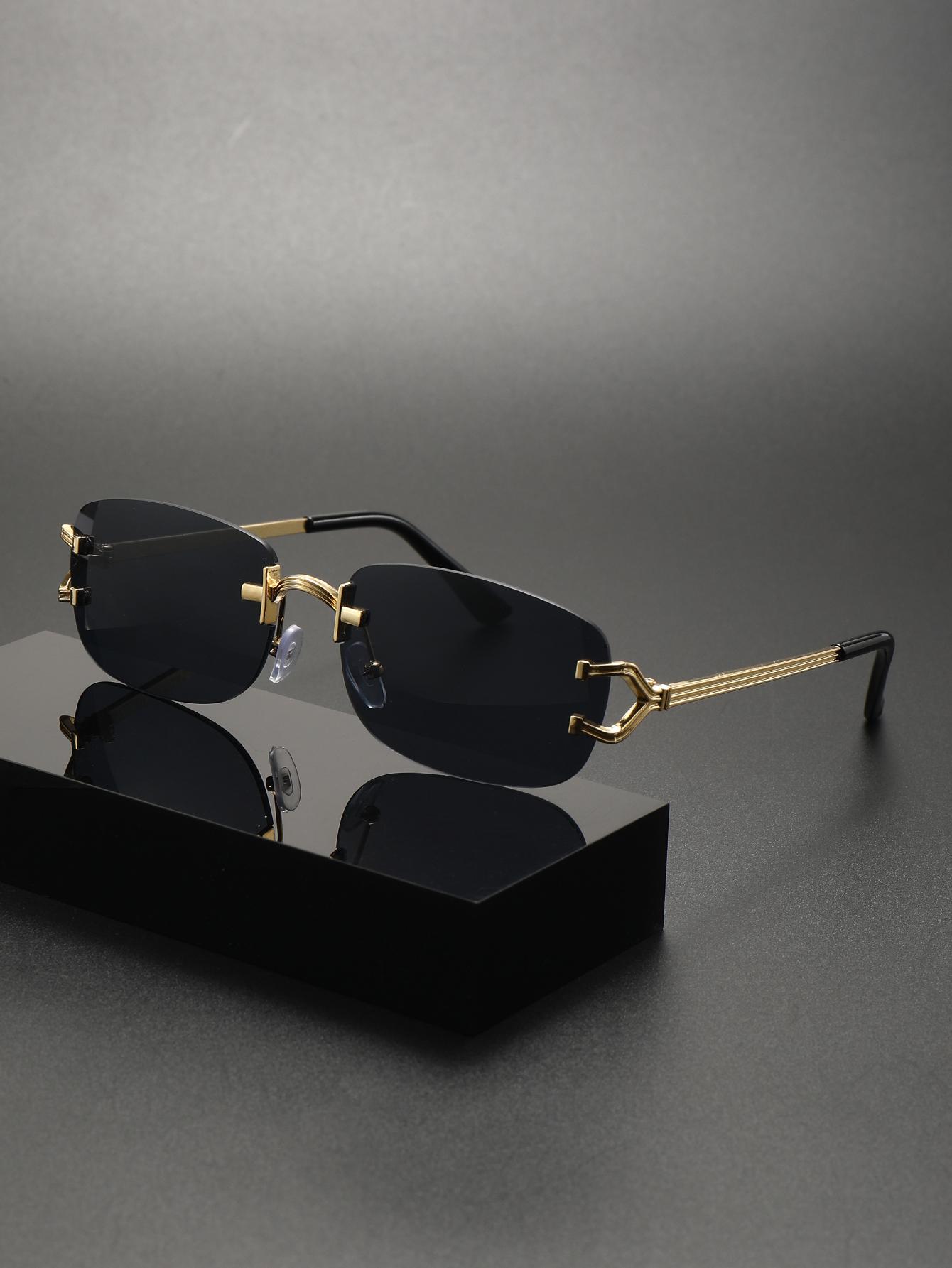 Unisex Rectangle Frameless Glasses Unique Arm Design for Daily Wear Driving And Photography Fashionable Optics for Men чёрный
Unisex Rectangle Frameless Glasses Unique Arm Design for Daily Wear Driving And Photography Fashionable Optics for Men чёрный