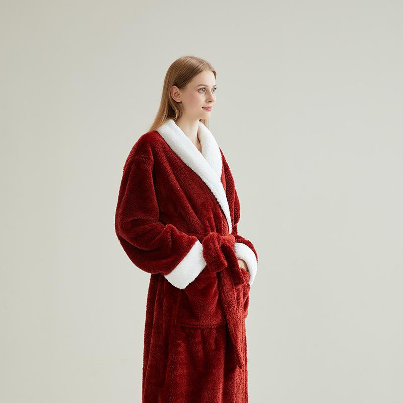 Мягкая и пушистая ночная рубашка из хлопкового бархата: Уютный зимний банный халат для пар, дизайн из кораллового флиса для мужчин и женщин L красный
Мягкая и пушистая ночная рубашка из хлопкового бархата: Уютный зимний банный халат для пар, дизайн из кораллового флиса для мужчин и женщин L красный