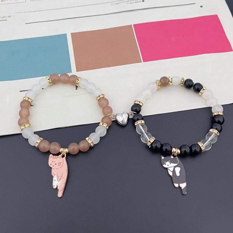 Matching Magnetic Cat Pendant Couple Bracelets Set 2Pcs Adjustable Jewelry for Lovers Best Friend Romantic Gifts
Matching Magnetic Cat Pendant Couple Bracelets Set 2Pcs Adjustable Jewelry for Lovers Best Friend Romantic Gifts