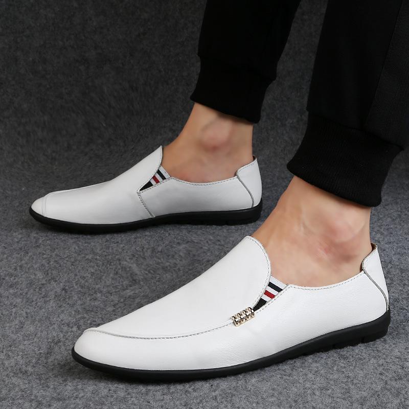 Men s round head first layer cowhide shallow mouth casual overshoes breathable rubber flat heel non-slip daily men s shoes 36
Men s round head first layer cowhide shallow mouth casual overshoes breathable rubber flat heel non-slip daily men s shoes 36
