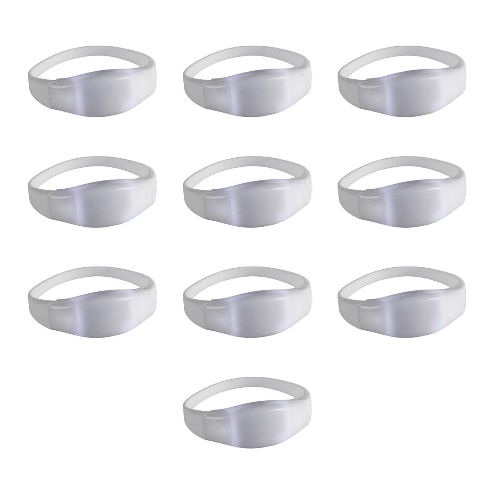 Набір із 10 силіконових браслетів, що активуються голосом, з миготливим світлом, аксесуар на зап ястя, різнокольорові браслети, прикраси білий
Набір із 10 силіконових браслетів, що активуються голосом, з миготливим світлом, аксесуар на зап ястя, різнокольорові браслети, прикраси білий