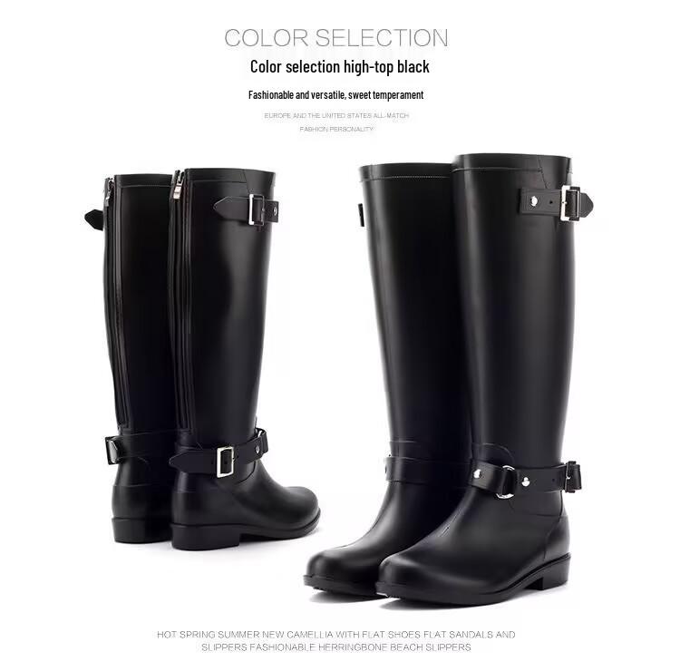 Stylish Korean High-Top Rain Boots with Buckle and Red Zipper – Versatile Motorcycle-Inspired Dr. Martens Design. 37
Stylish Korean High-Top Rain Boots with Buckle and Red Zipper – Versatile Motorcycle-Inspired Dr. Martens Design. 37