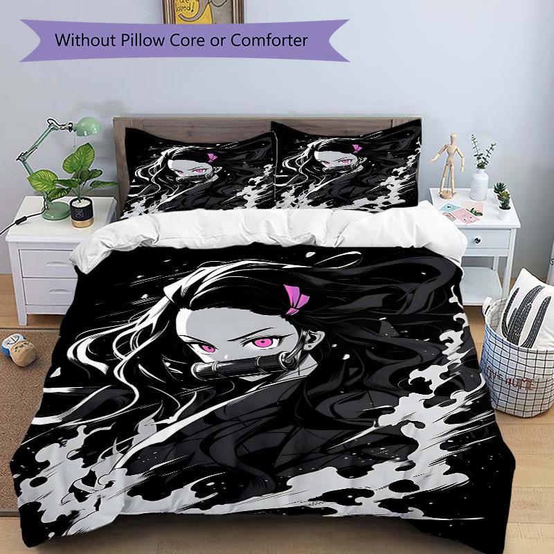 3pcs Kamado Nezuko Printed Quilt Set - Includes 1 Quilt Cover and 2 Pillowcases, Machine Washable - Suitable for All Seasons.H057 135x200cm
3pcs Kamado Nezuko Printed Quilt Set - Includes 1 Quilt Cover and 2 Pillowcases, Machine Washable - Suitable for All Seasons.H057 135x200cm