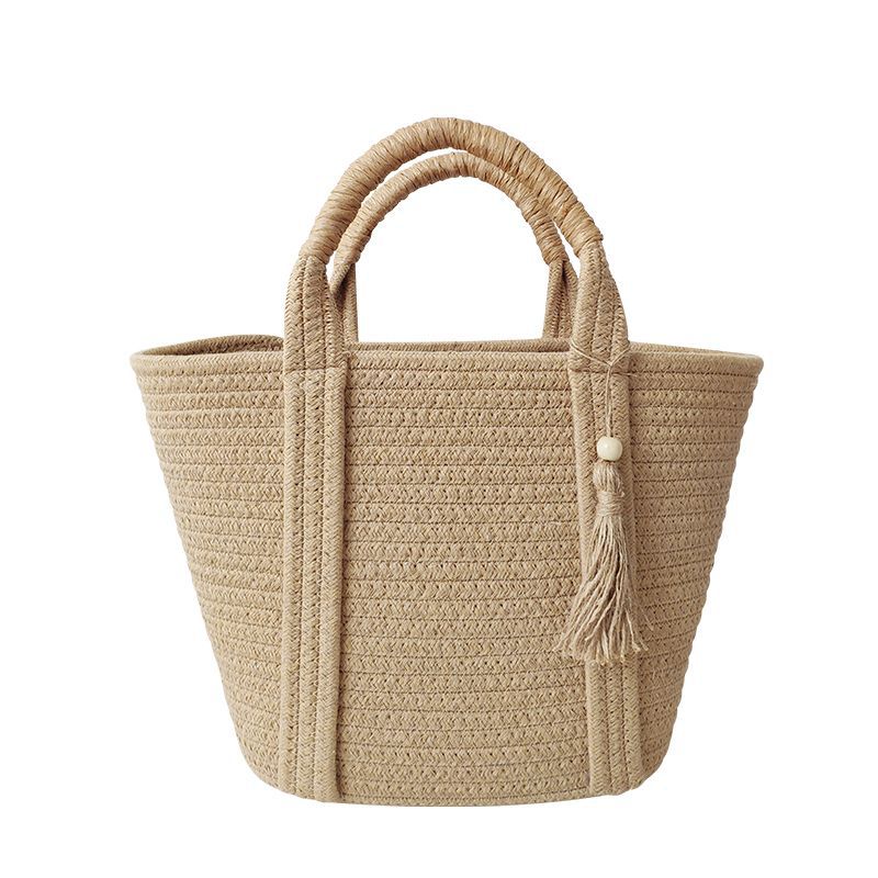 Women Handbags New Ins Simple Fashion Versatile Cotton Rope Woven Bag Straw Woven Bag Holiday Beach Bag Bags 2024 summer 38x25cm
Women Handbags New Ins Simple Fashion Versatile Cotton Rope Woven Bag Straw Woven Bag Holiday Beach Bag Bags 2024 summer 38x25cm