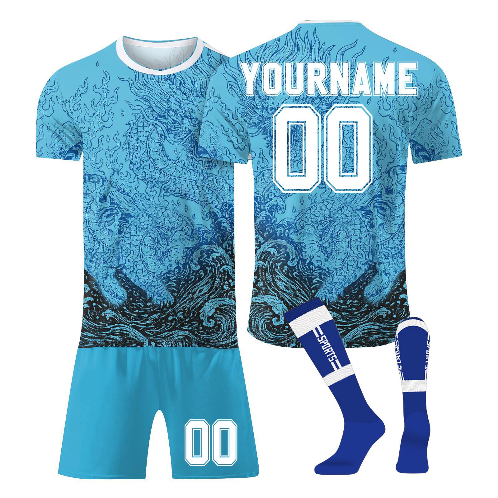 Men’s Pattern Sports Set Short Sleeve Shirt Shorts and Socks Athletic Outfit for Training Running or Team Activities XS небо синє кольору
Men’s Pattern Sports Set Short Sleeve Shirt Shorts and Socks Athletic Outfit for Training Running or Team Activities XS небо синє кольору