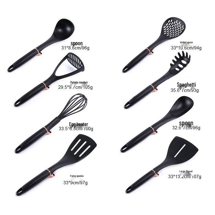 Набор из 9 предметов высокотемпературных нейлоновых кухонных принадлежностей с антипригарным покрытием Electroplated Gold Handle
Набор из 9 предметов высокотемпературных нейлоновых кухонных принадлежностей с антипригарным покрытием Electroplated Gold Handle