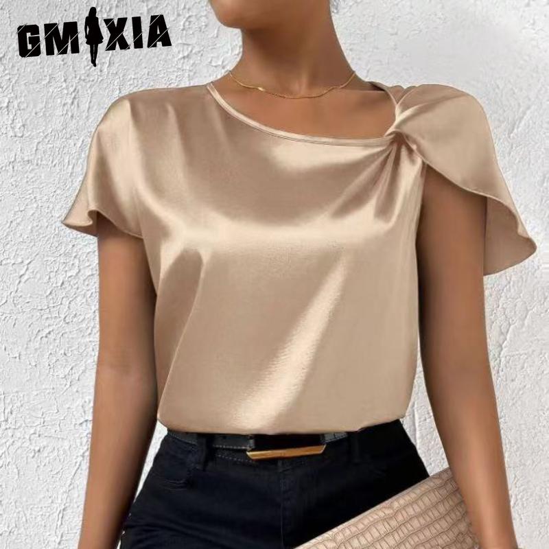 GMXIA женские модные повседневные летние однотонные блузки и рубашки с короткими рукавами с принтом
GMXIA женские модные повседневные летние однотонные блузки и рубашки с короткими рукавами с принтом