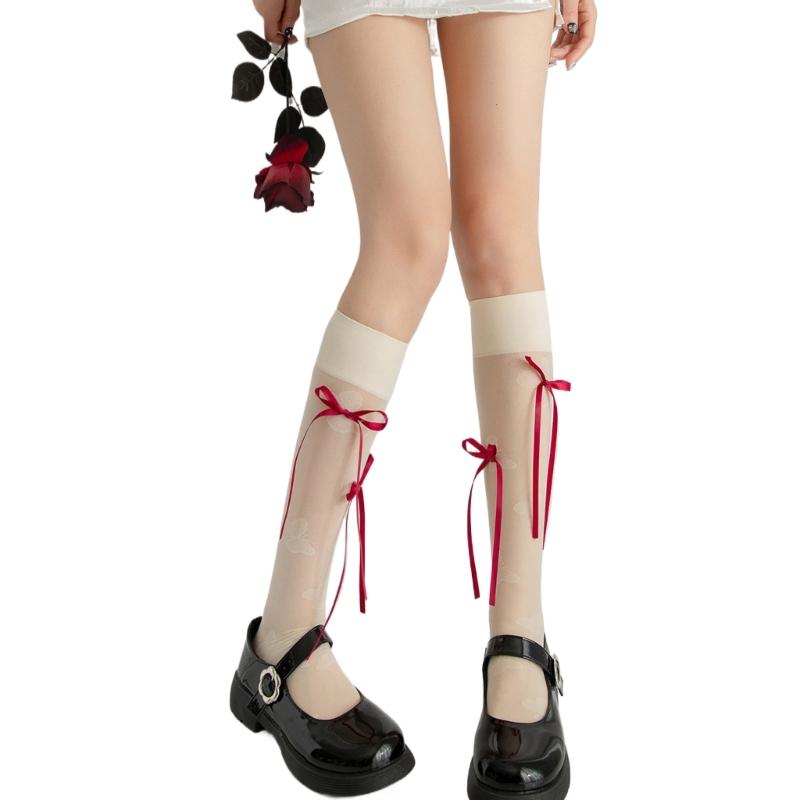 Japanese See Through Butterfly Print Silk Long Socks for Women Girl Fairycore Sweet Ribbon Bowknot Over the Calf Socks белый
Japanese See Through Butterfly Print Silk Long Socks for Women Girl Fairycore Sweet Ribbon Bowknot Over the Calf Socks белый