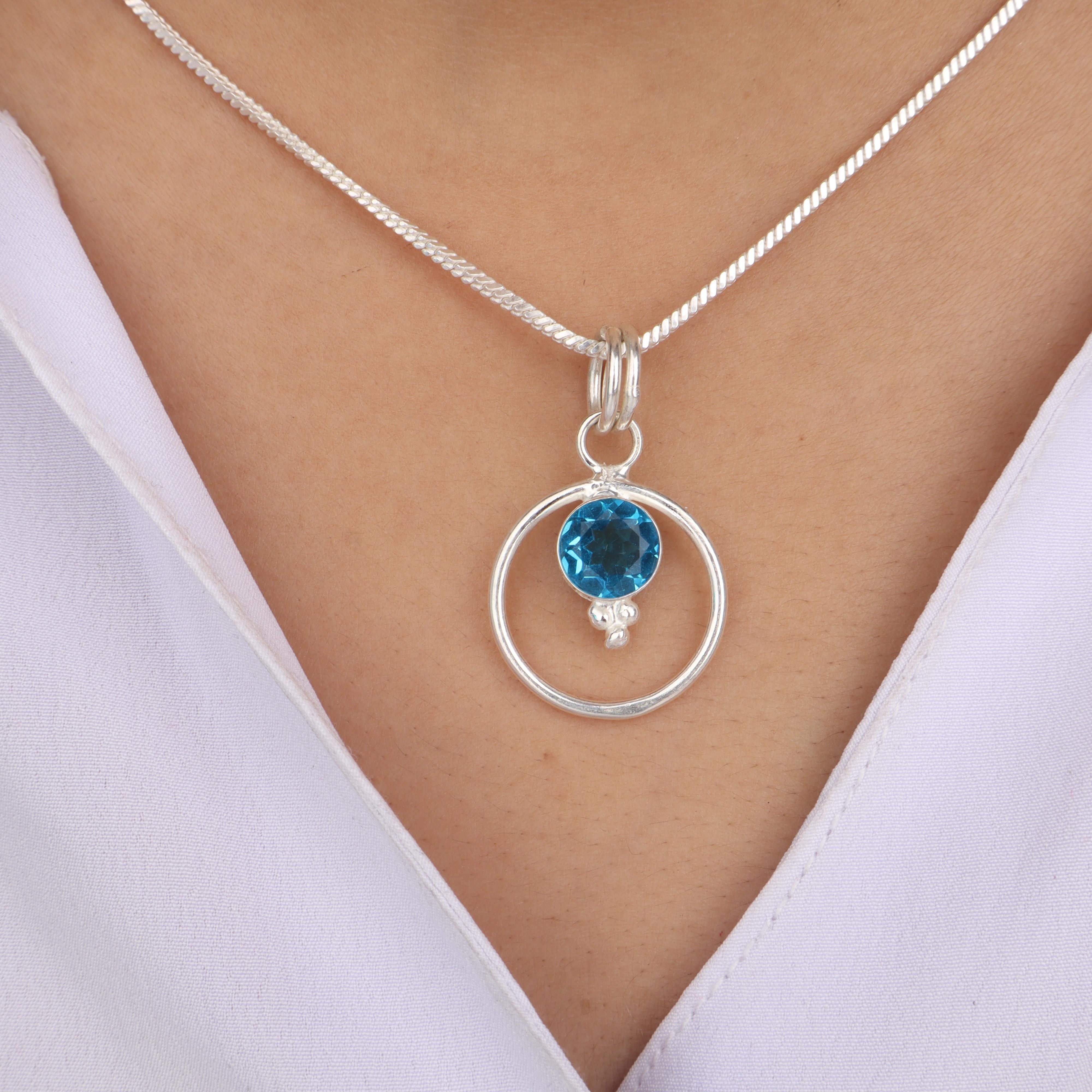 Swiss Blue Topaz Gemstone 925 Sterling Silver Pendant 1.2 Designer Women s Necklace For Anniversary Gift PP-68-6
Swiss Blue Topaz Gemstone 925 Sterling Silver Pendant 1.2 Designer Women s Necklace For Anniversary Gift PP-68-6